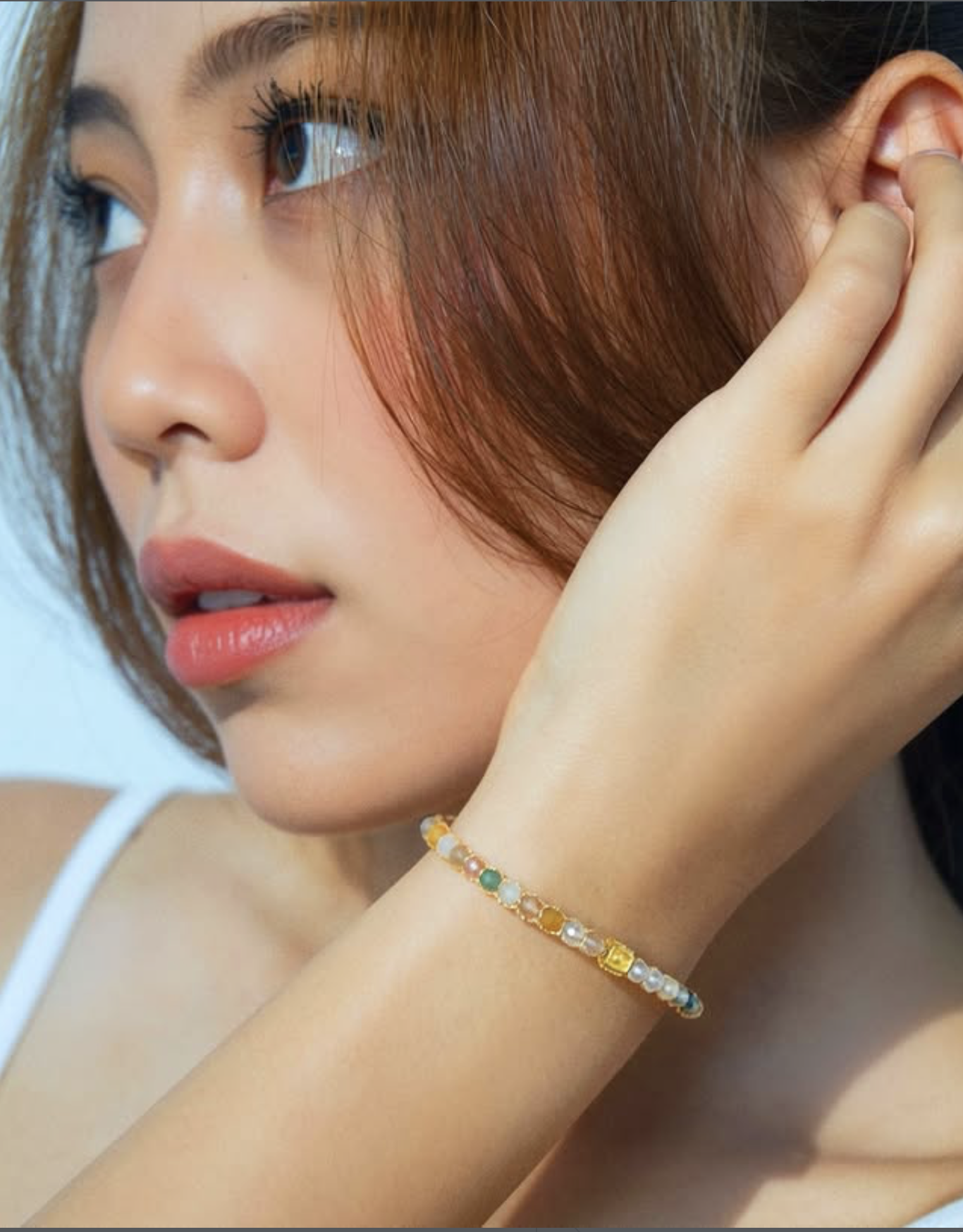 Handcrafted macramé gemstone bracelets from Bali