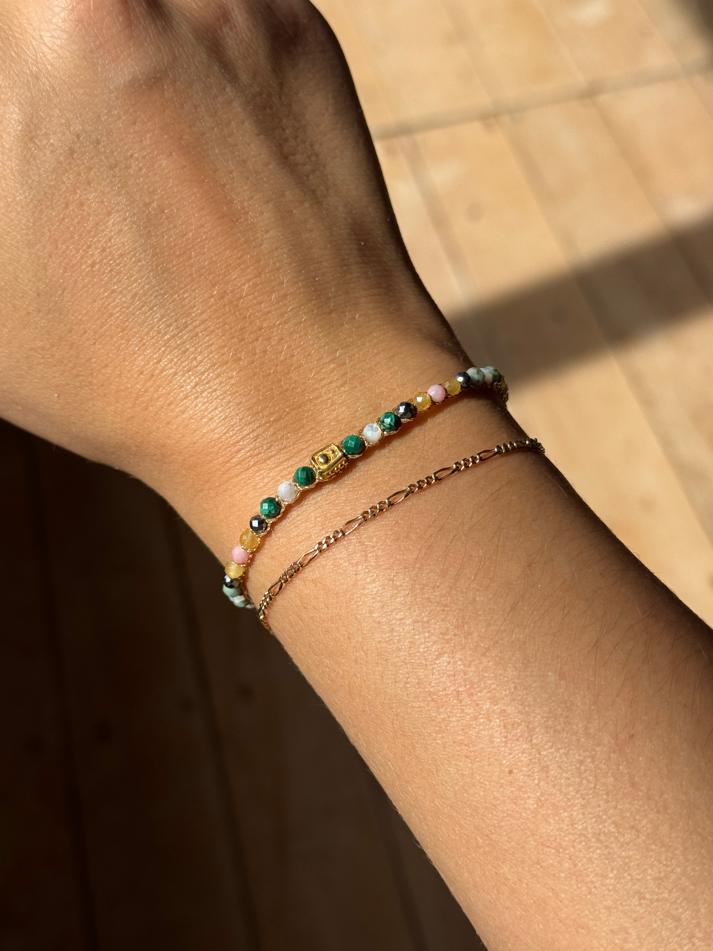 Handcrafted macramé gemstone bracelets from Bali