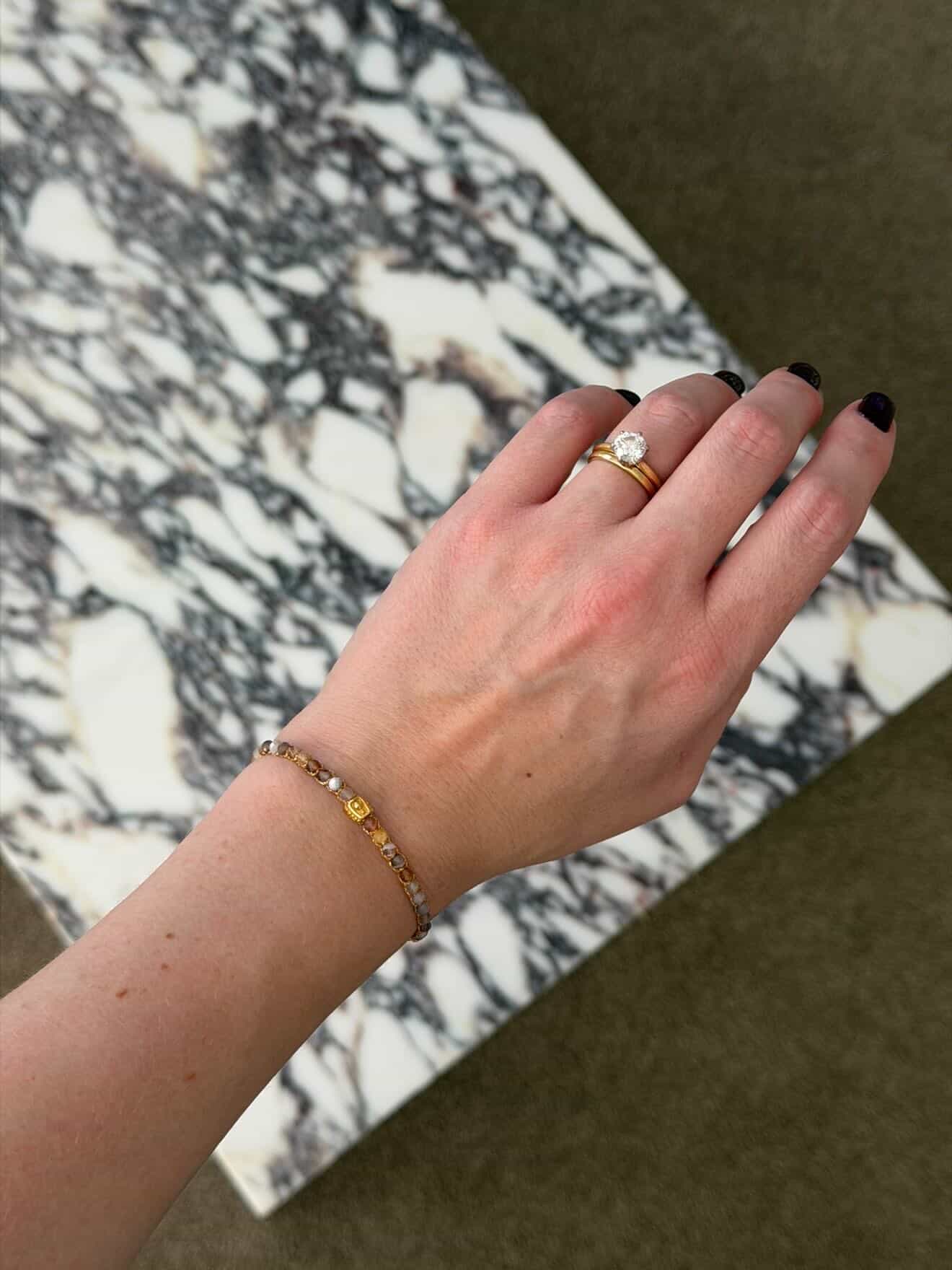 Handcrafted macramé gemstone bracelets from Bali