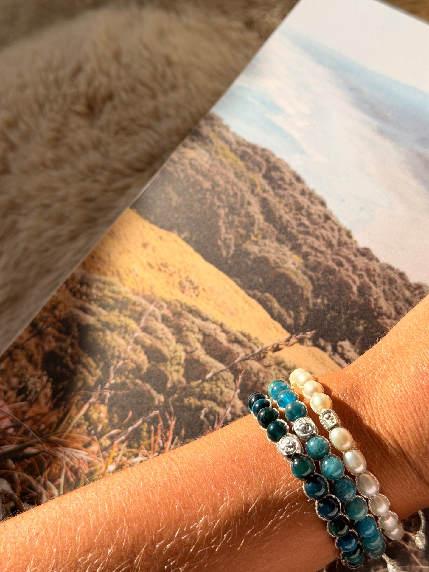 Handcrafted macramé gemstone bracelets from Bali