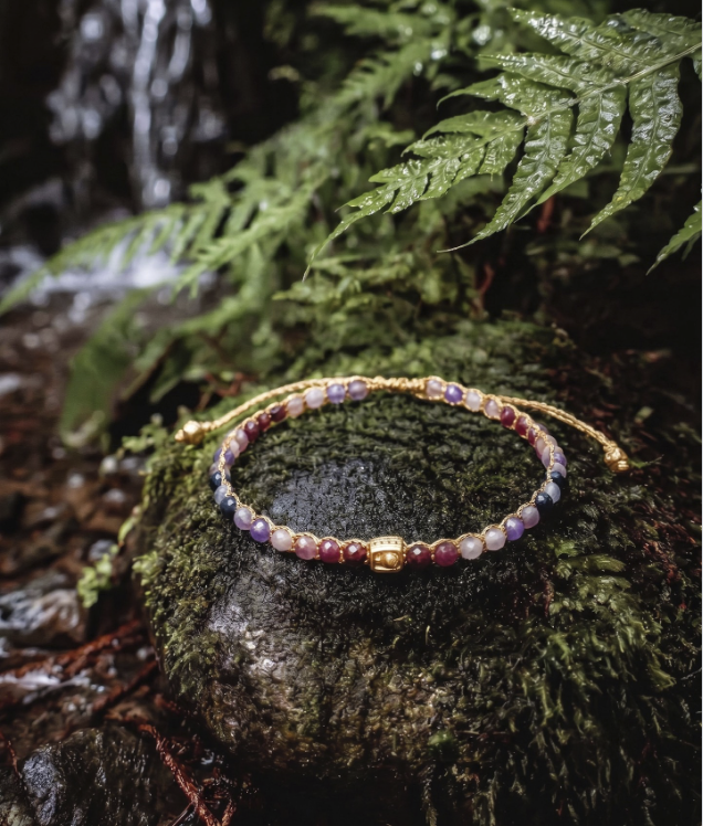 Handcrafted macramé gemstone bracelets from Bali
