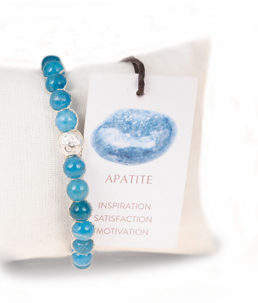 Apatite 6mm Bracelet | Silver