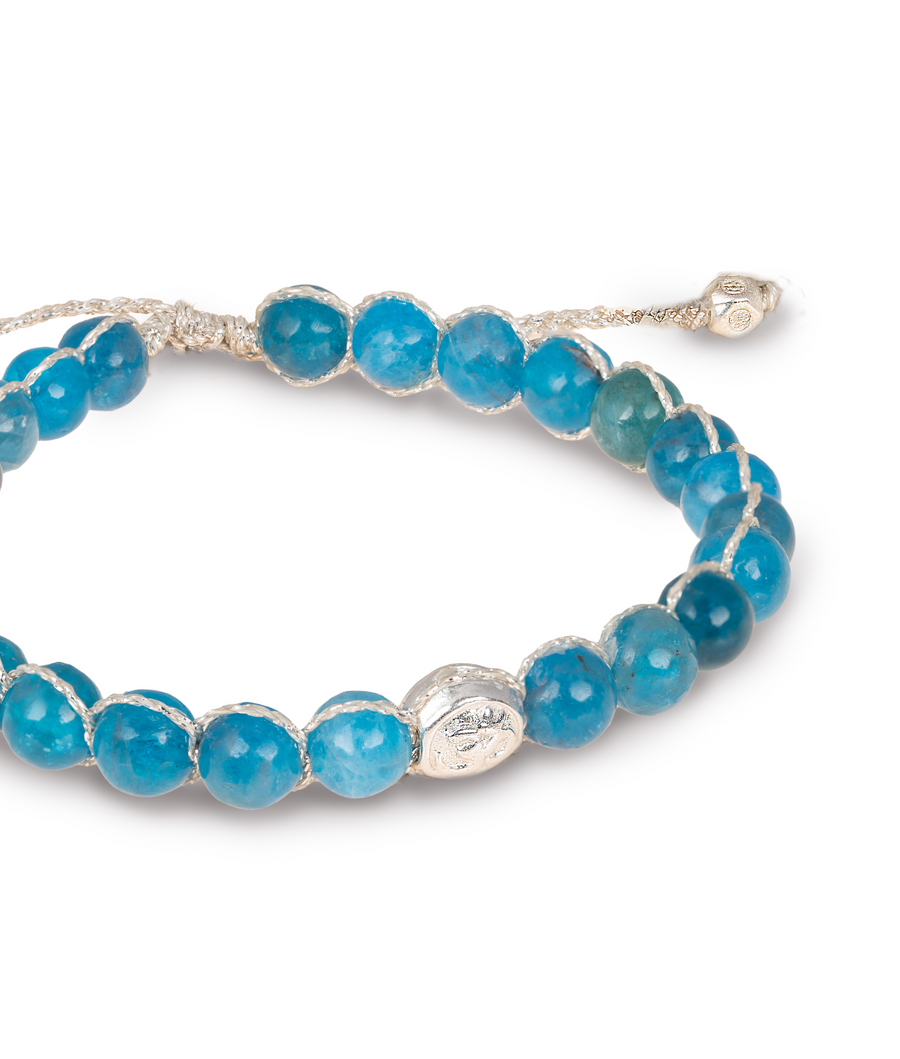 Apatite 6mm Bracelet | Silver