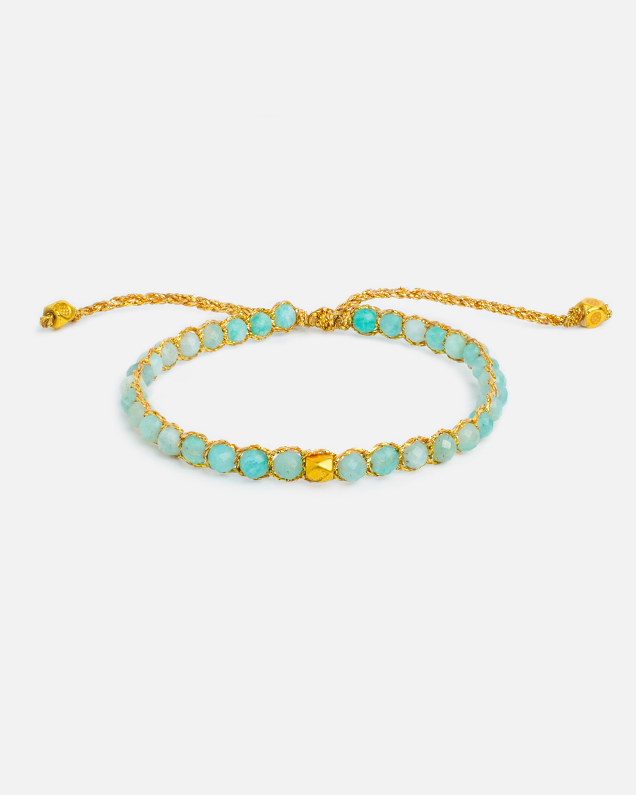 Amazonite Nugget Kids Bracelet | GOLD