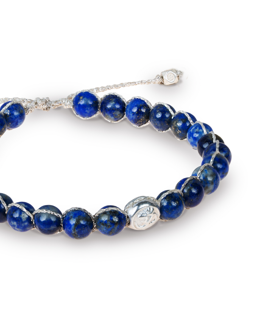 Lapis Lazuli 6mm Bracelet | Silver