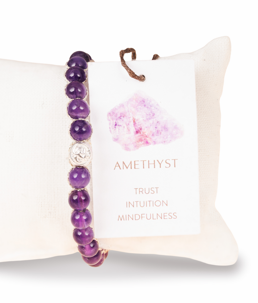 Amethyst 6mm Bracelet | Silver