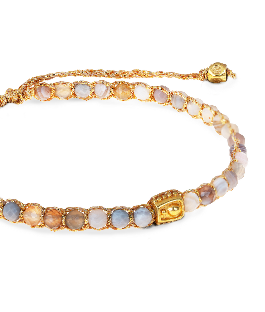 Botswana Agate Bracelet | Gold