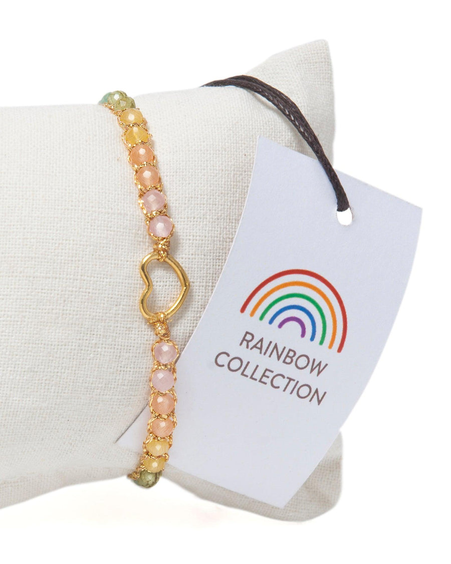 Rainbow Pastel Kids Bracelet | Heart - Samapura Jewelry