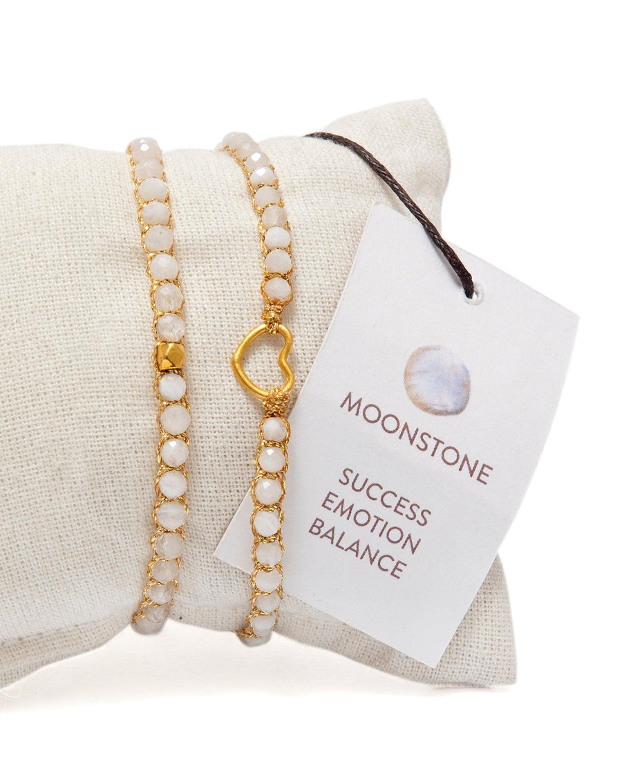 Moonstone Kids Nugget Bracelet | Gold - Samapura Jewelry