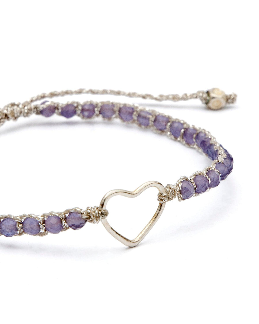 Lavender Amethyst Heart from Zambia | Silver - Samapura Jewelry