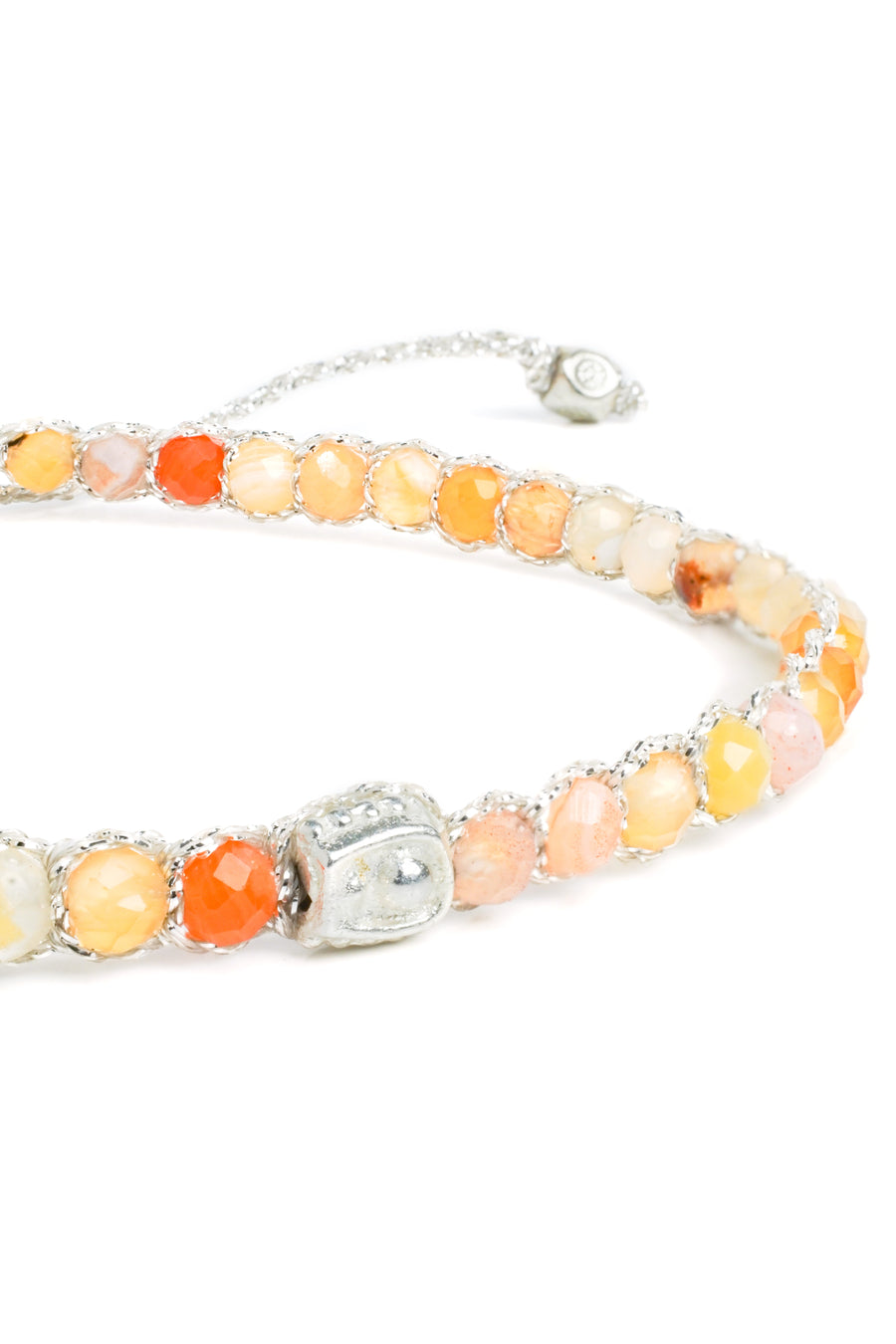 Orange Botswana Agate  Bracelet | Silver