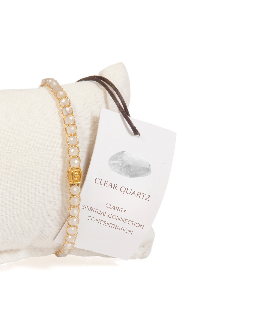 Clear Quartz Bracelet | Gold