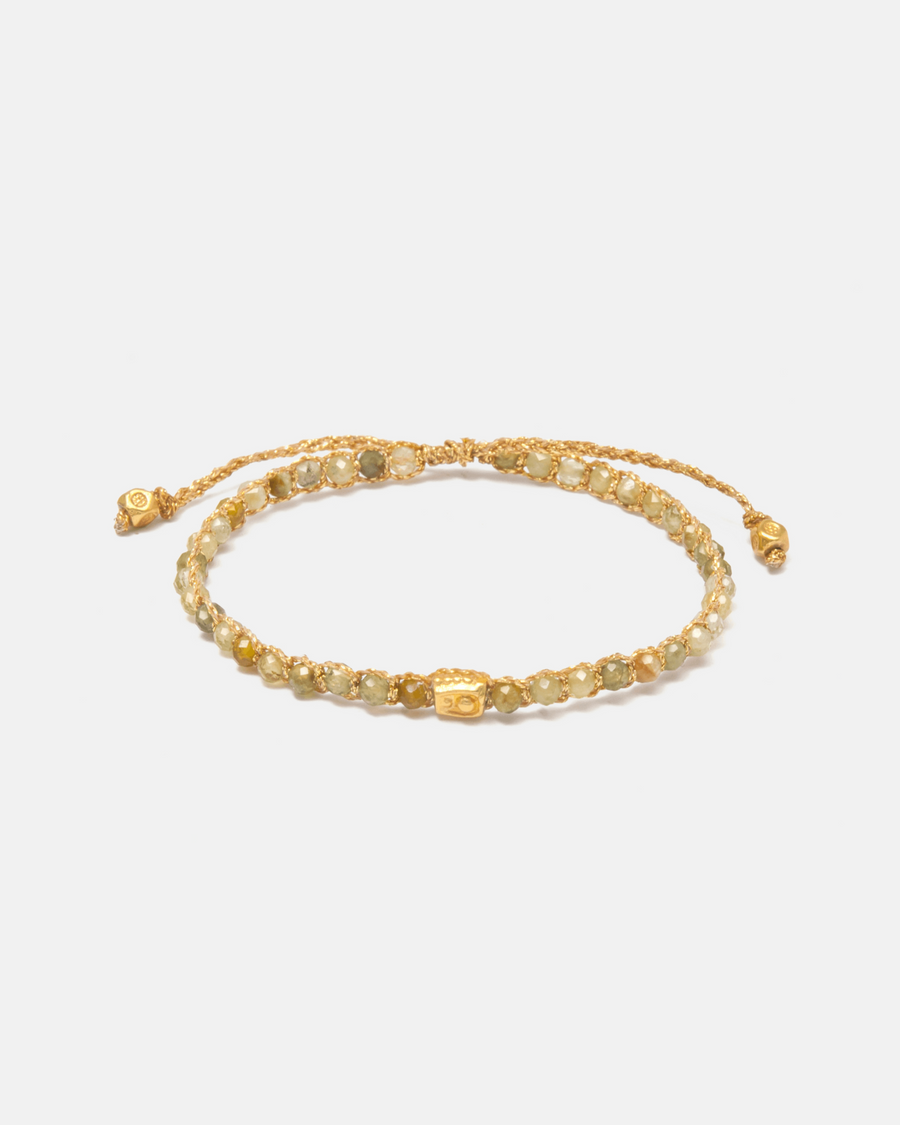 Green Garnet Bracelet | Gold