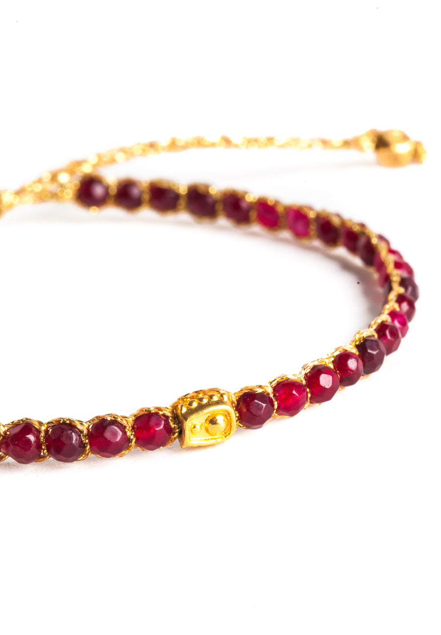 Ruby Bracelet | Gold
