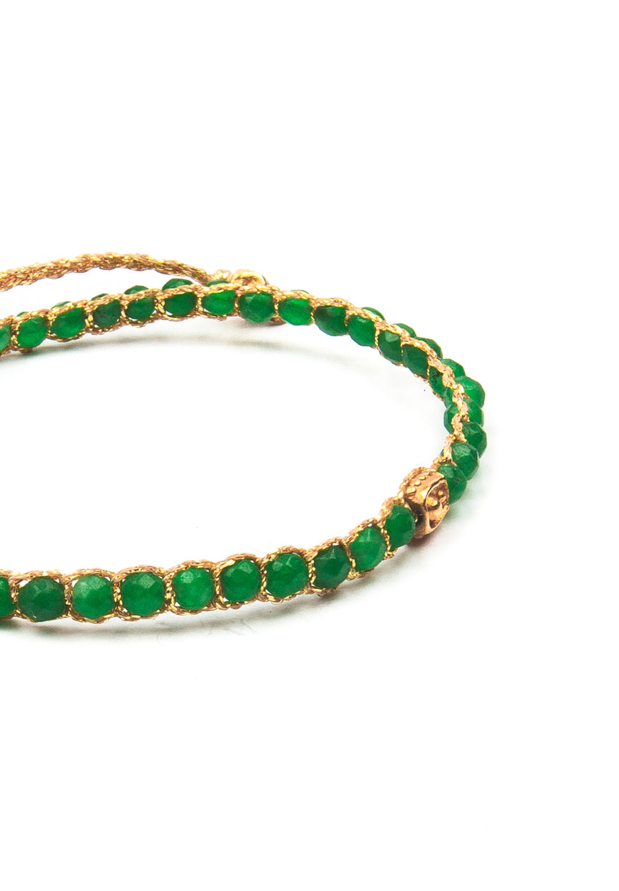 Green Jade Bracelet | Gold