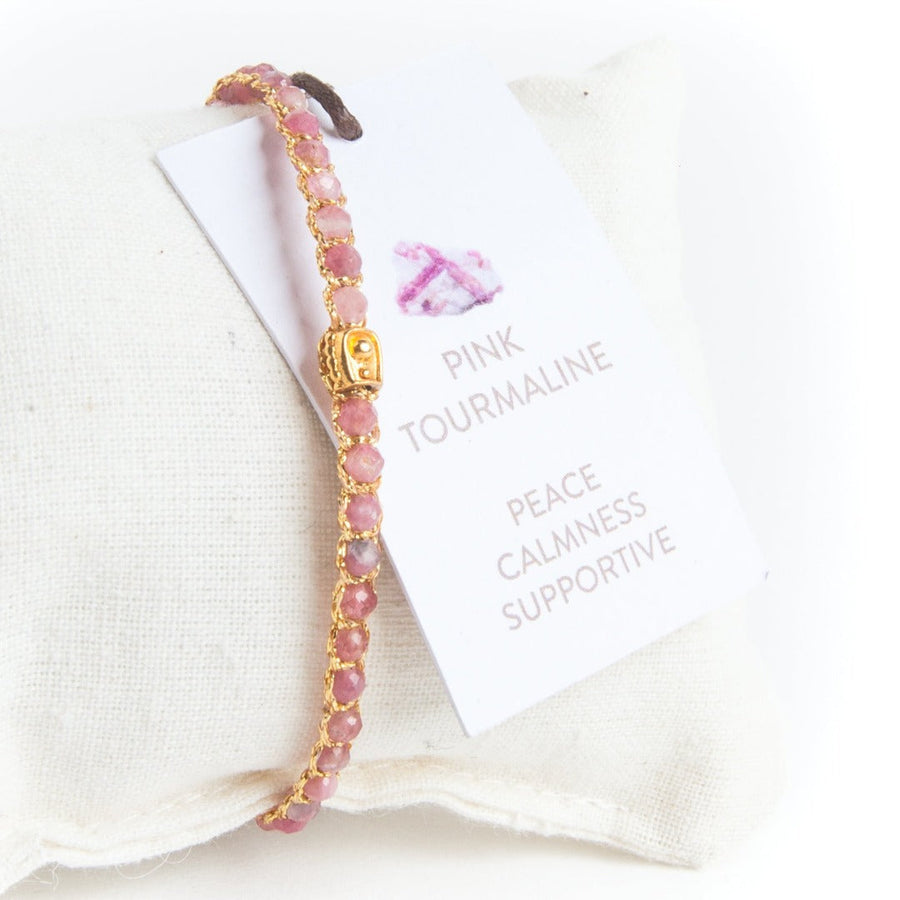 Pink Tourmaline Bracelet | Gold