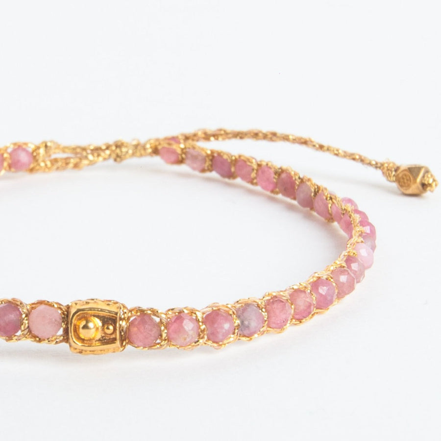Pink Tourmaline Bracelet | Gold