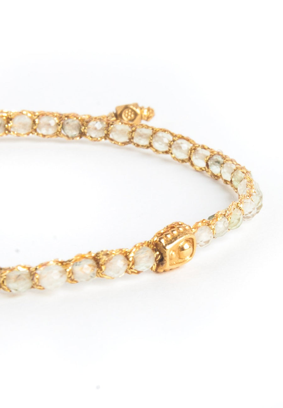 Prehnite Bracelet | Gold