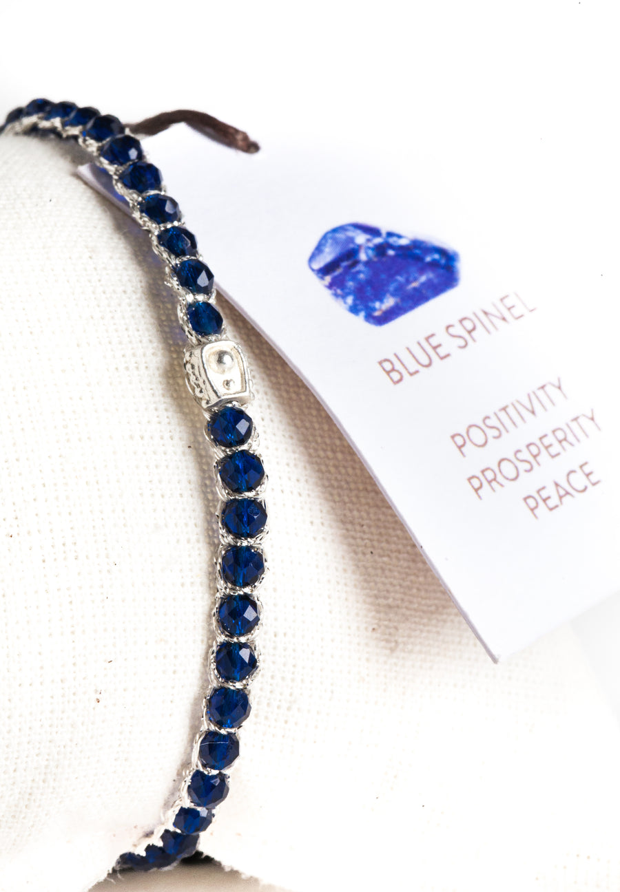 Blue Spinel Bracelet | Silver