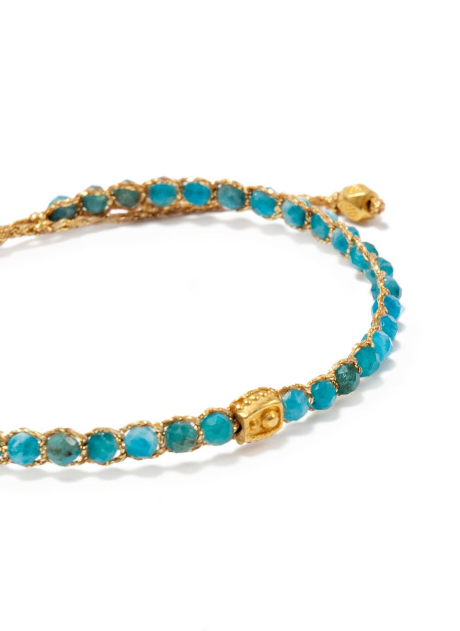 Apatite from Brazil Bracelet | Gold