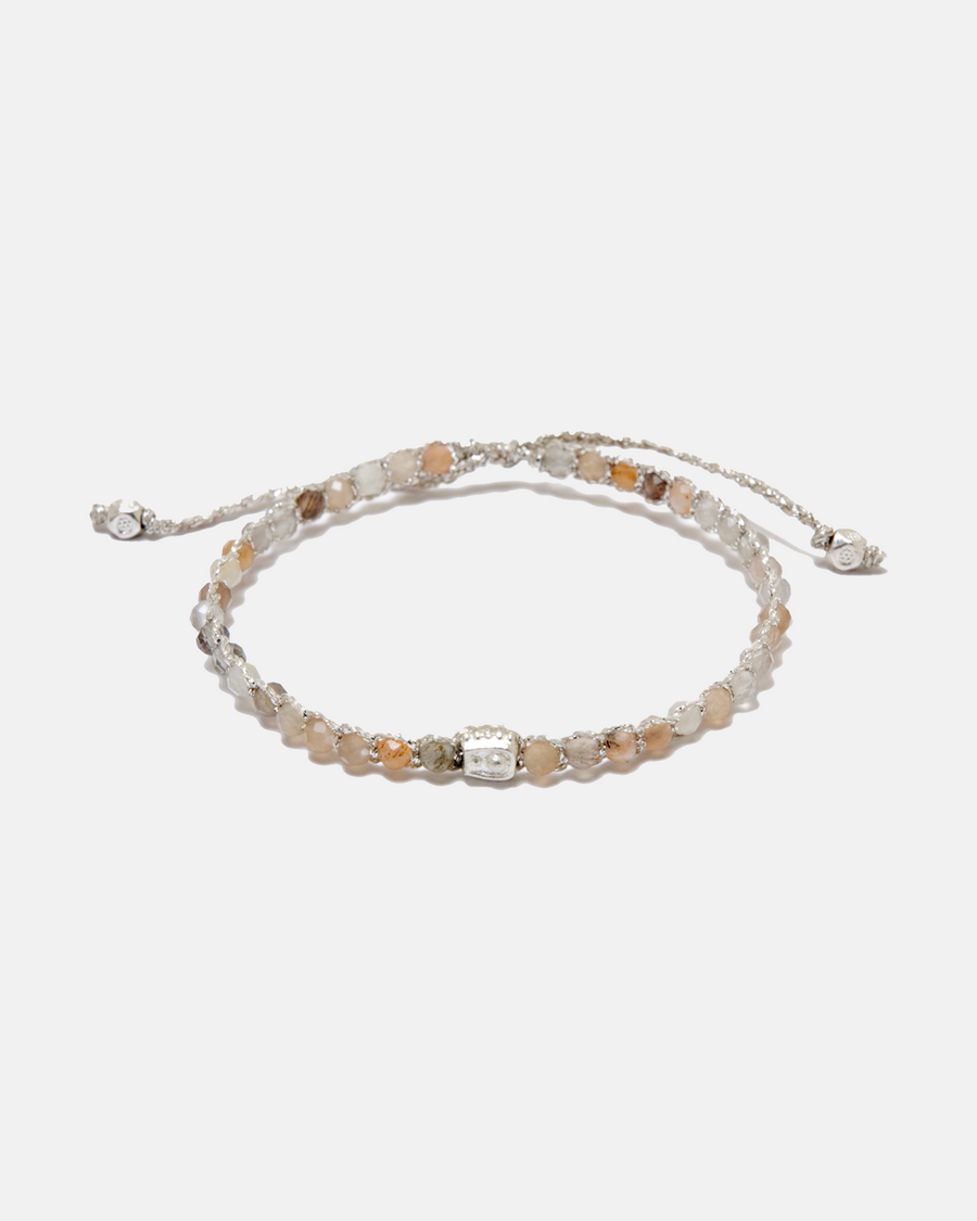 Peach Moonstone Bracelet | Silver