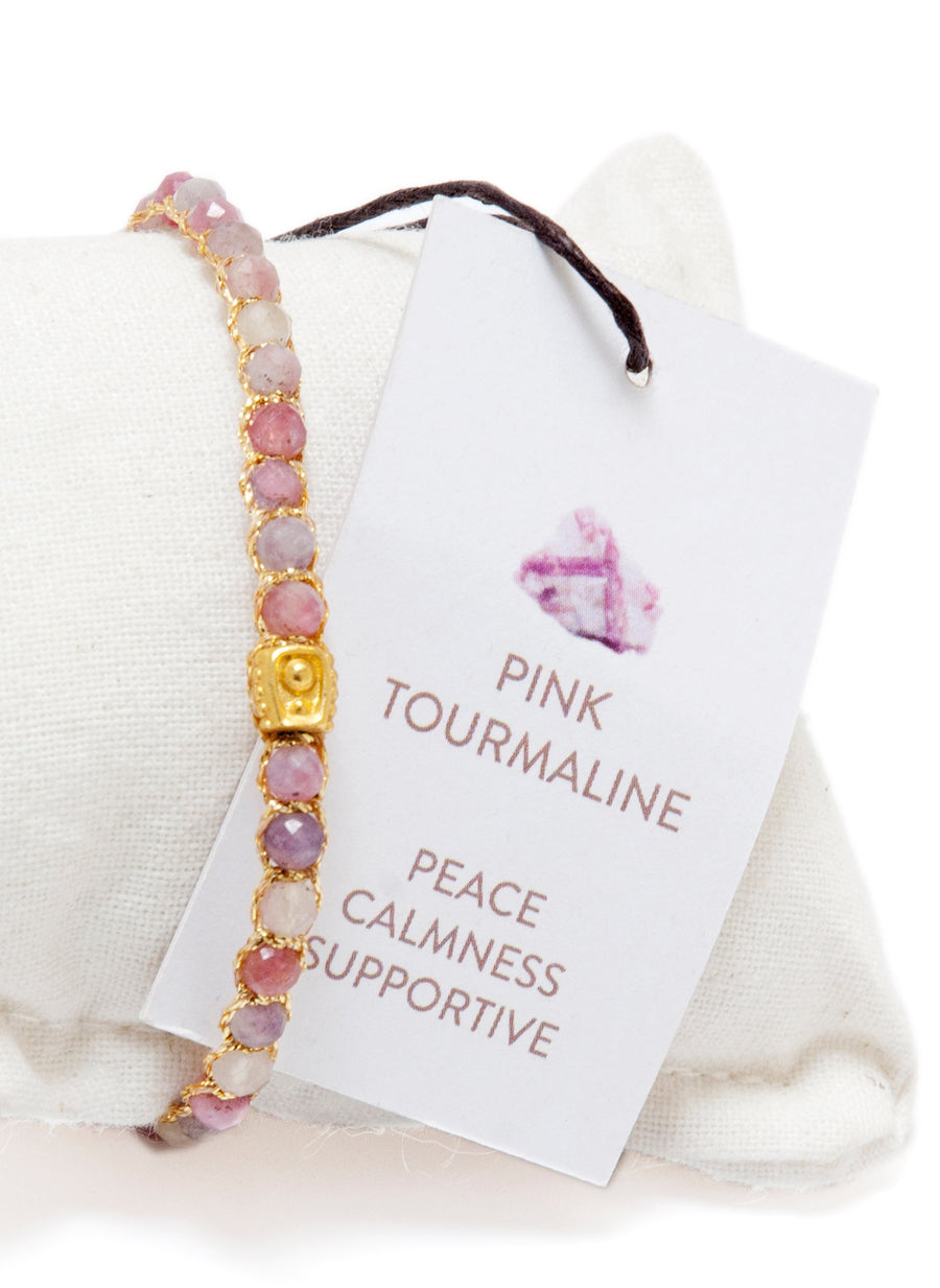 Pink Tourmaline from Sri Lanka Bracelet | Gold