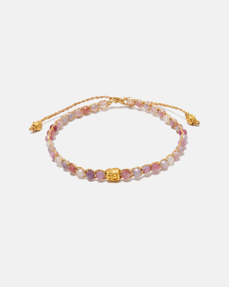 Pink Tourmaline from Sri Lanka Bracelet | Gold