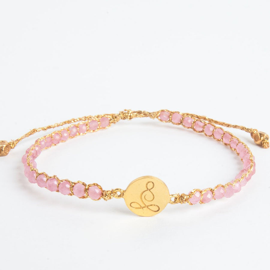 Lotus Pink Tourmaline Bracelet | Gold