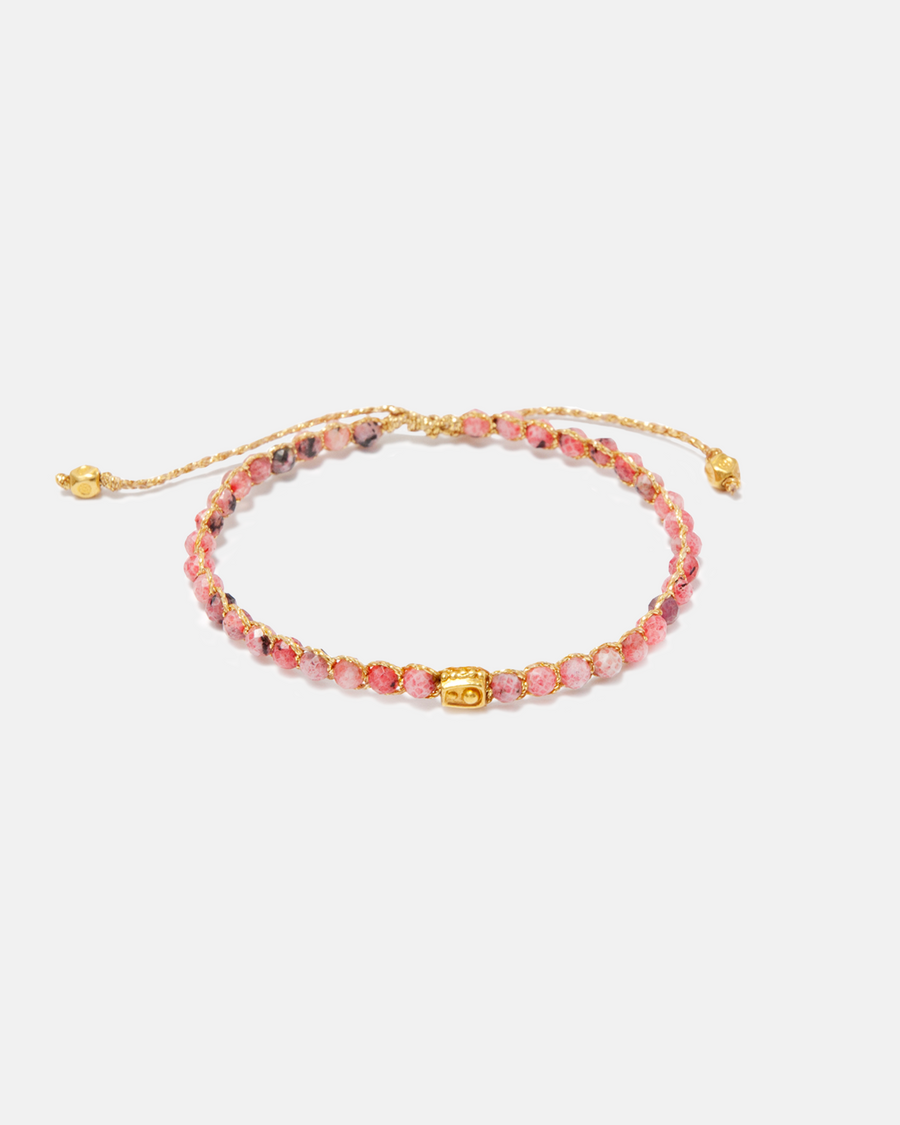 Rhodonite from Argentina Bracelet Gold