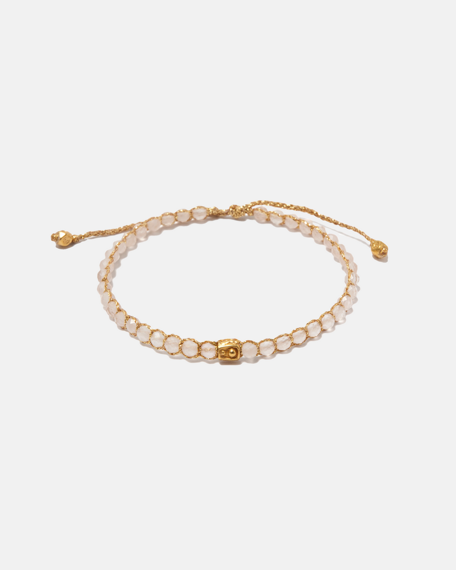 Rose Quartz Bracelet | Gold