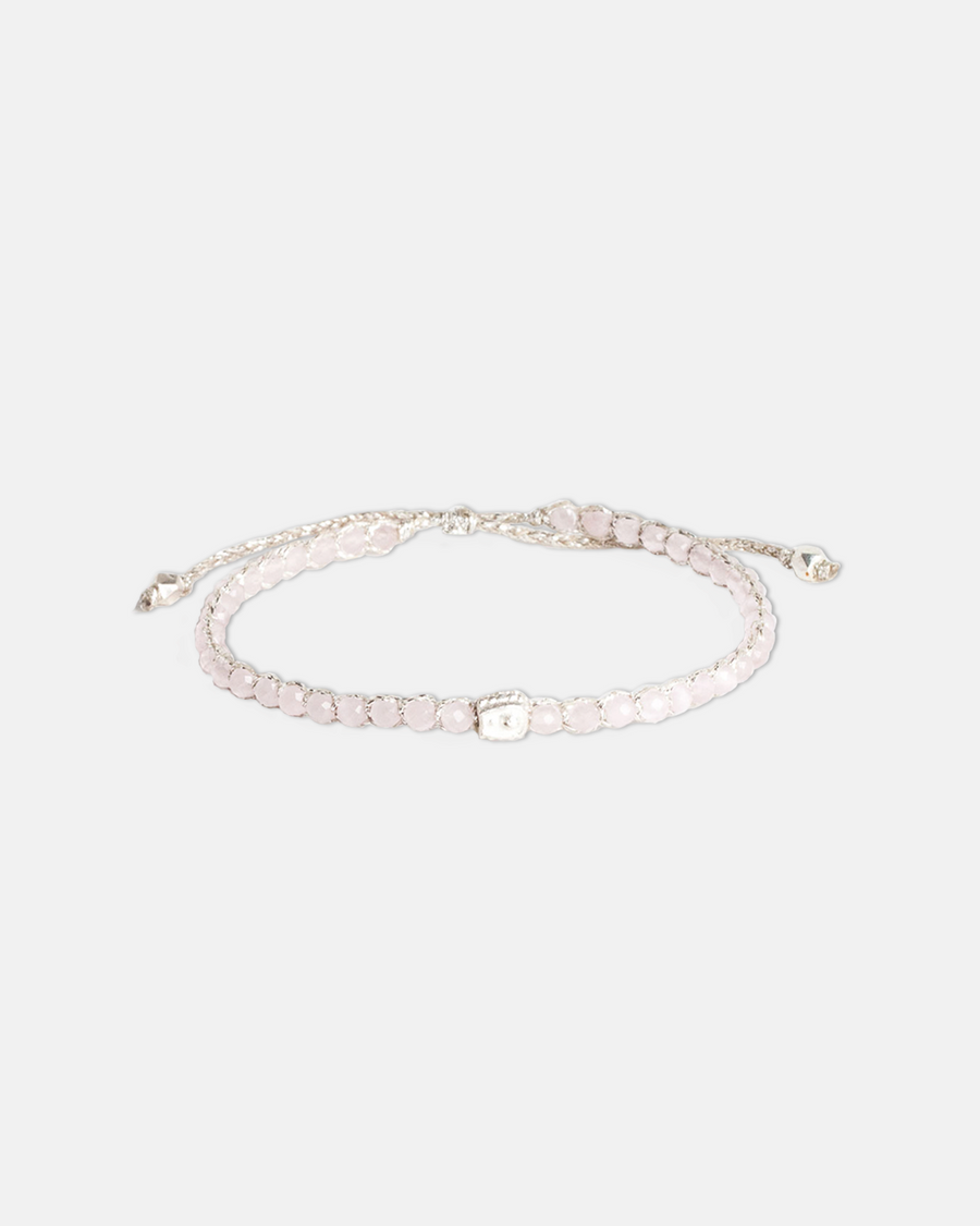 Rose Quartz Bracelet | Silver