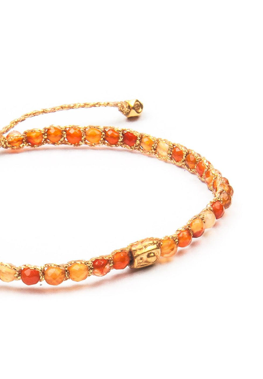Carnelian From Brazil Bracelet | Gold - Samapura Jewelry