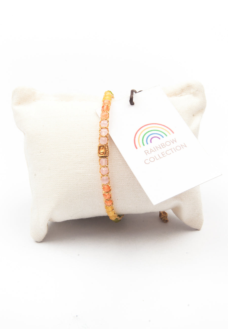 Rainbow Pastel Bracelet | Gold
