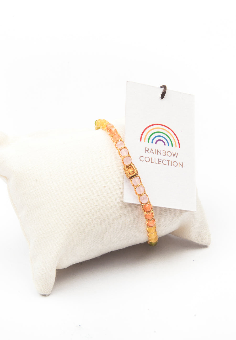 Rainbow Pastel Bracelet | Gold