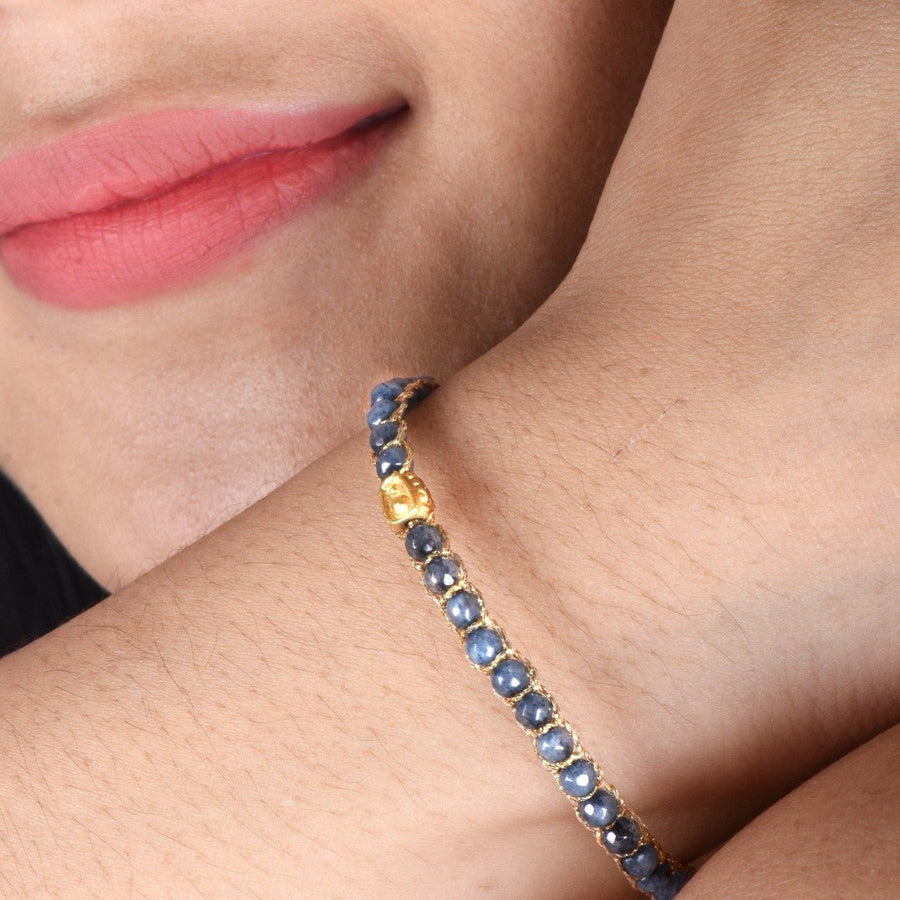Blue Aventurine Bracelet | Gold