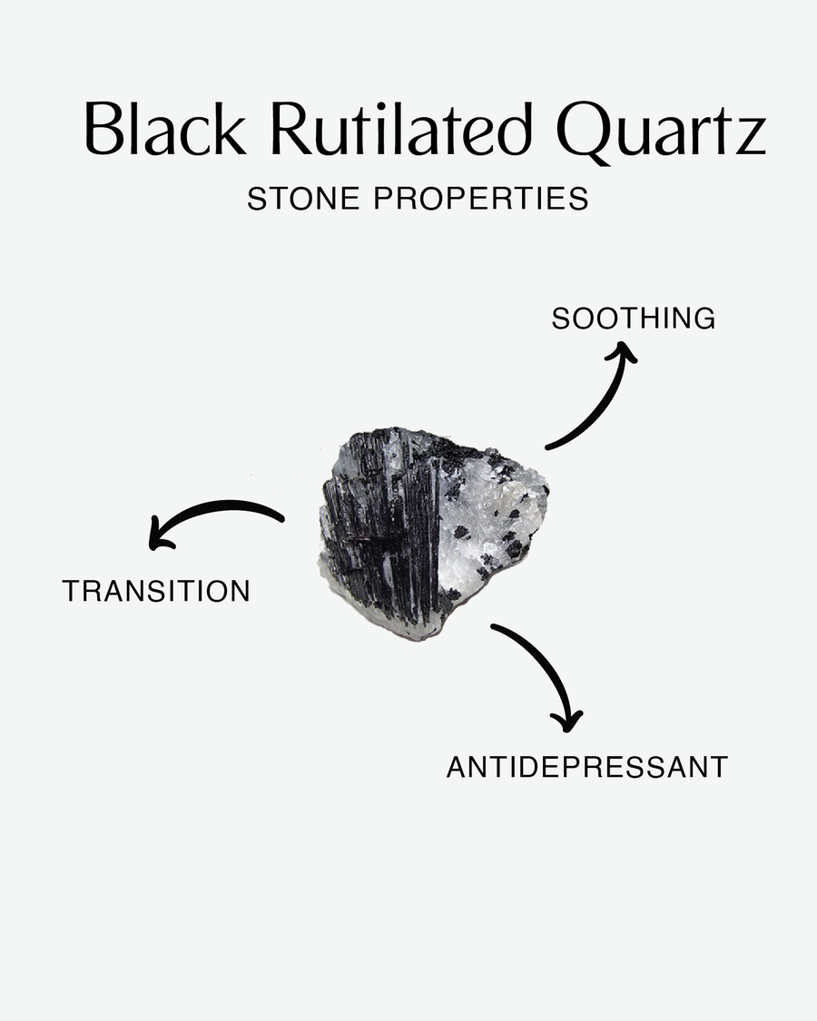 BLACK RUTILATED QUARTZ  | SILVER