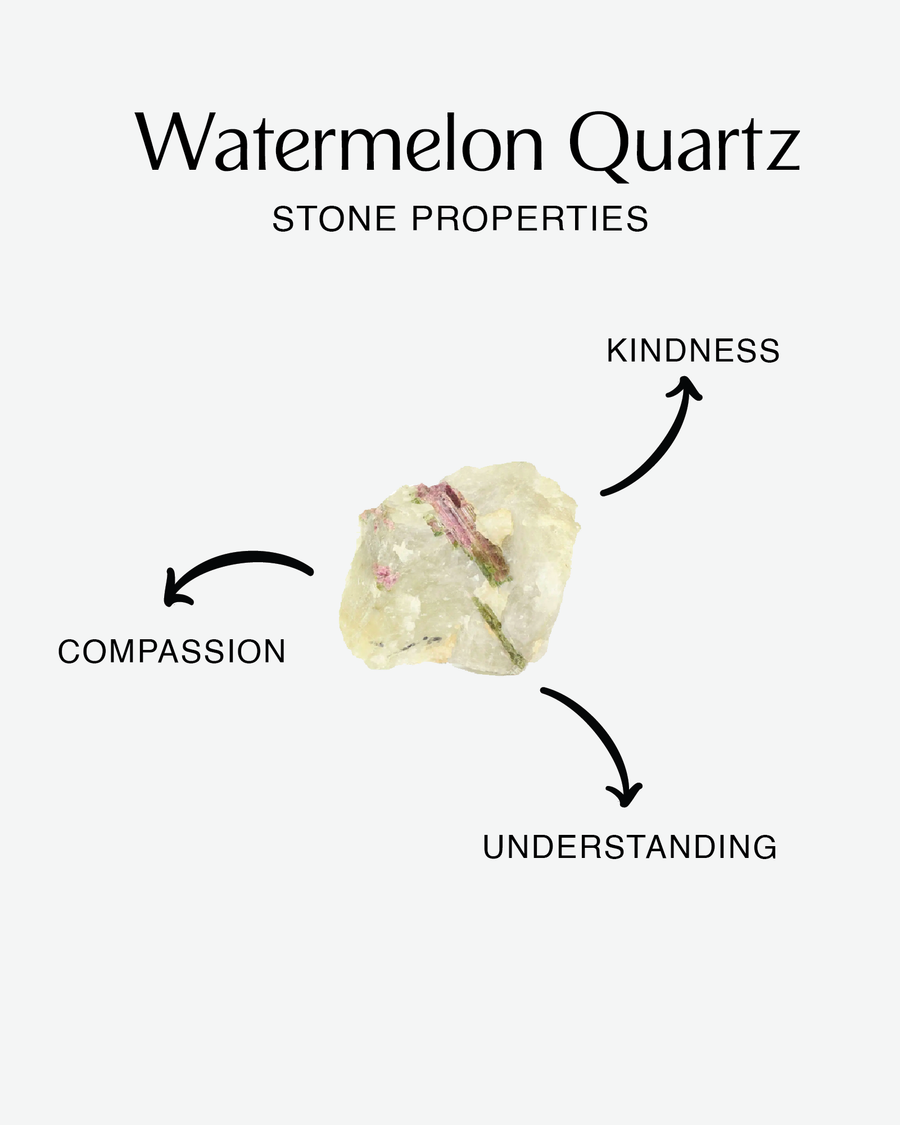 Watermelon Quartz Heart Bracelet | Silver